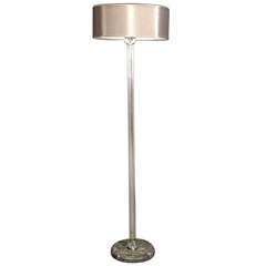 Glass Ball And Rod Floor Lamp With Marble Base Art Deco