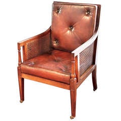 English Caned Chair of Mahogany in the Regency Style