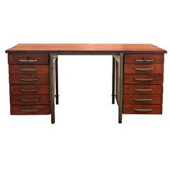 Scrivania standard BS di Jean Prouve, Atelier Jean Prouve, Francia, 1954