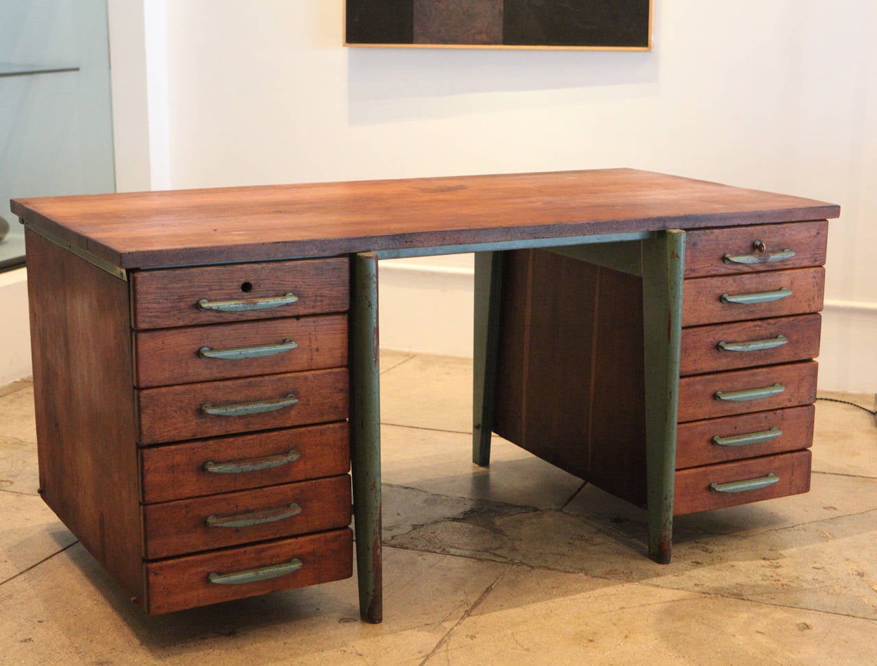 Scrivania standard BS di Jean Prouve, Atelier Jean Prouve, Francia, 1954 3