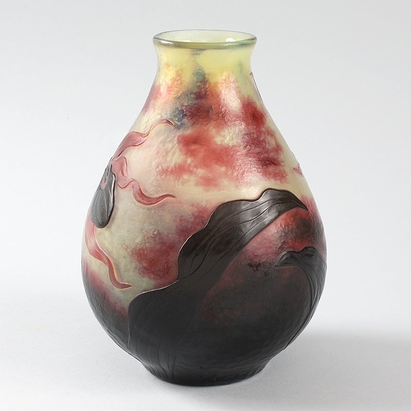 Early 20th Century Daum Nancy French Art Nouveau Cameo Glass Vase