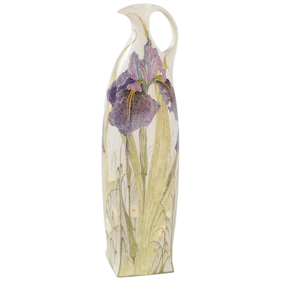 Rozenburg Dutch Art Nouveau Eggshell Pitcher