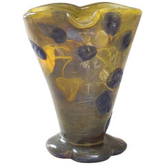Emile Gallé Superb and Rare French Art Nouveau Marquetry Vase