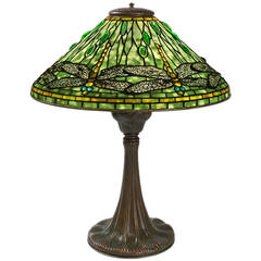 Tiffany Studios "Dragonfly" Leaded Glass Table Lamp