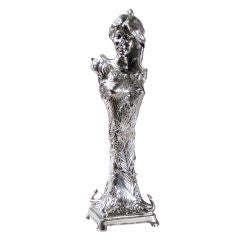 French Art Nouveau Bronze Sculpture by Savine 3