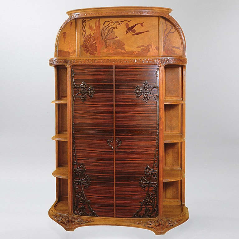 Louis Majorelle French Art Nouveau Armoire titled “La Mer" at 1stDibs
