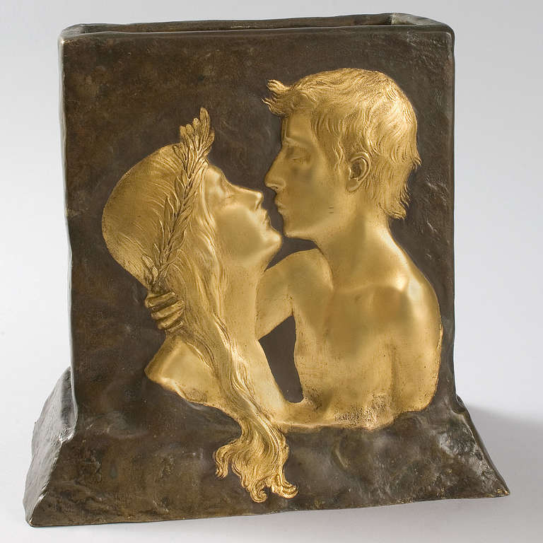 Delagrange French Art Nouveau Bronze Jardiniere