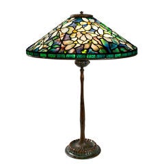 Tiffany Lamp -  “Clematis” Leaded Glass