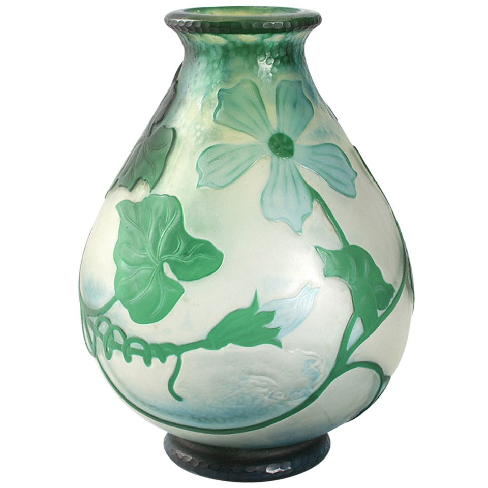 Daum French Art Nouveau Vase "Squash Blossom"