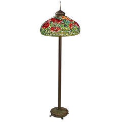 Antique Tiffany Studios "Peony" Floor Lamp