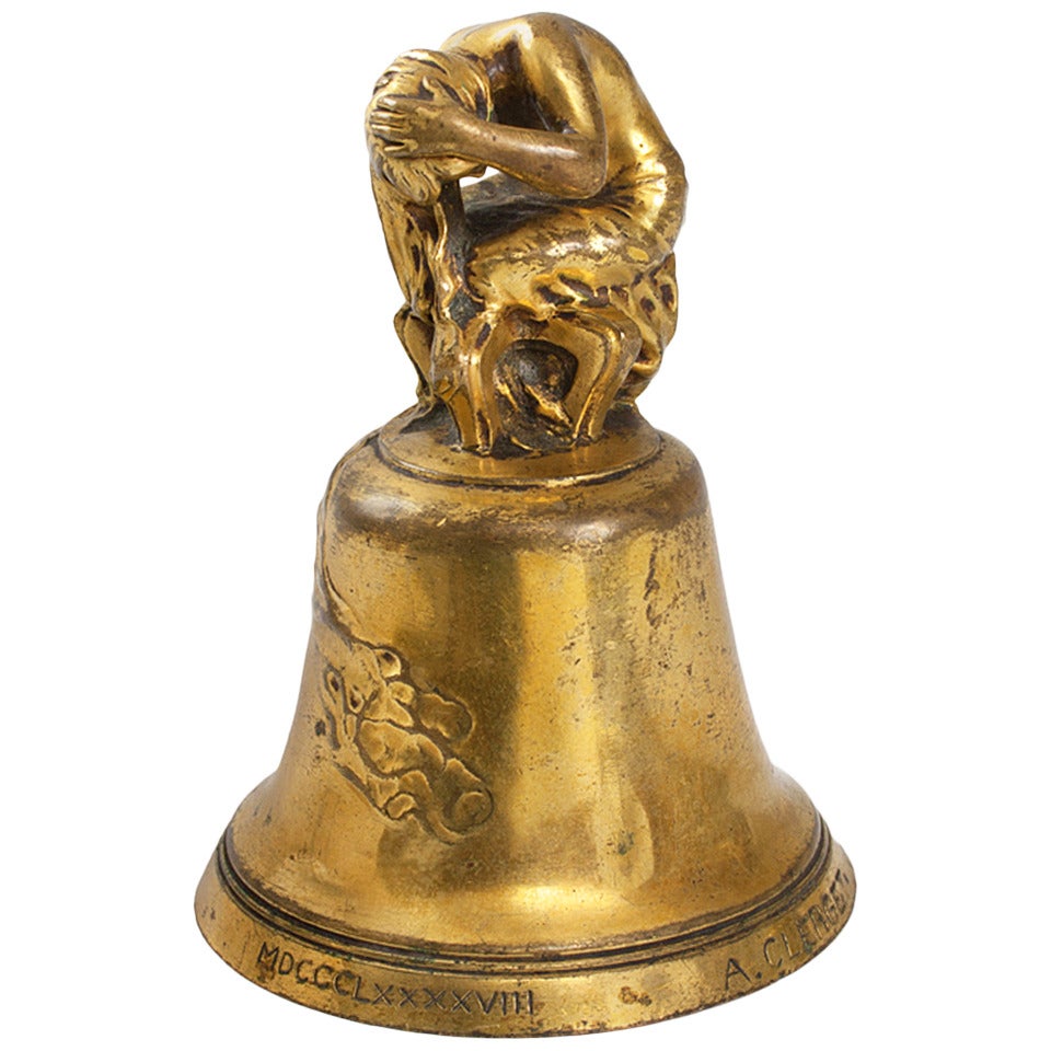 Alexandre Clerget French Art Nouveau Bronze Dinner Bell at 1stDibs