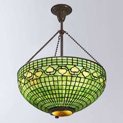 Antique Tiffany Studios New York "Leaf and Vine" Chandelier