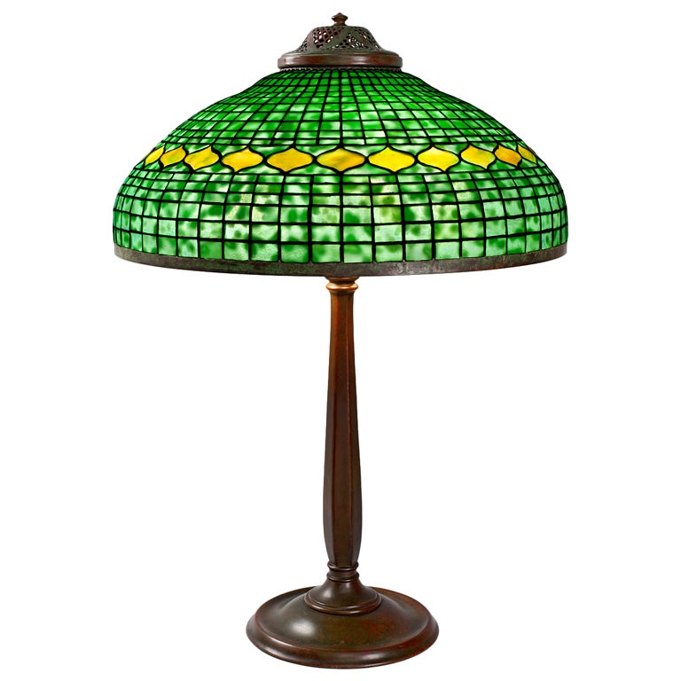 Tiffany Studios New York "Geometric Vine" Table Lamp