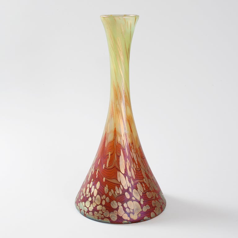 Austrian Jugendstil Glass Vase by Loetz.