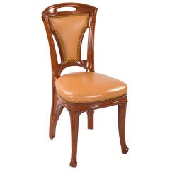 Eugè€ne Vallin French Art Nouveau Side Chairs 10