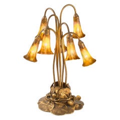 Tiffany Studios "Sieben Licht Lily" Lampe