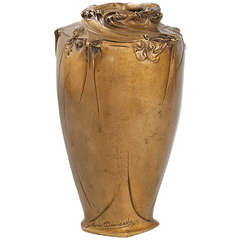 Hector Guimard Art Nouveau Bronze Vase