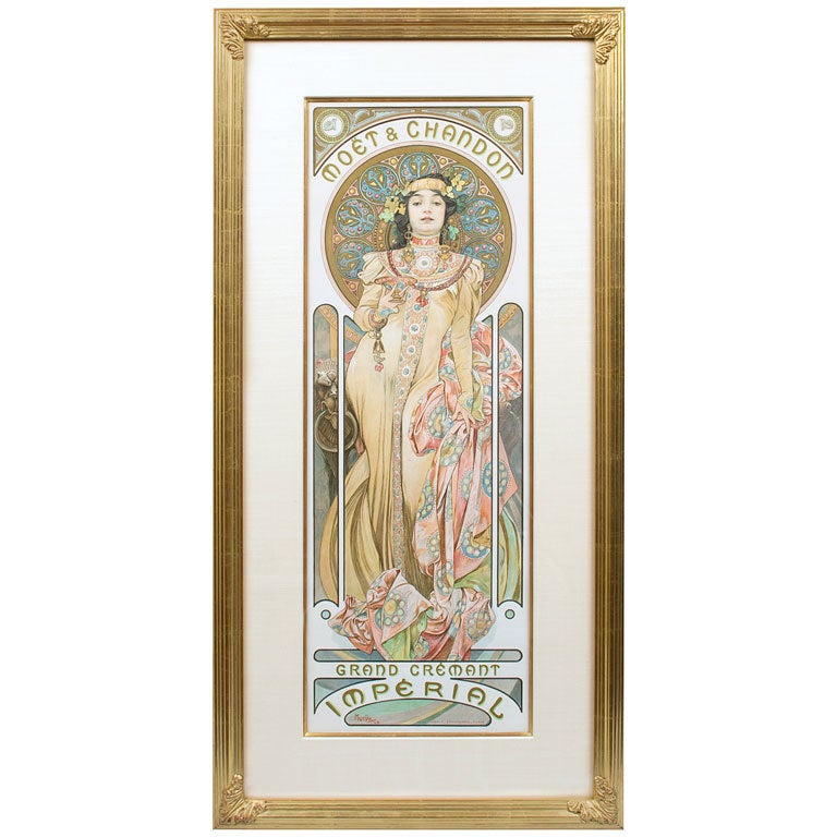 Alphonse Mucha "Moet & Chandon/Crémant Impérial" Lithograph