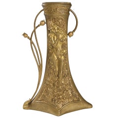Charles Korschann Vase en bronze Art nouveau français