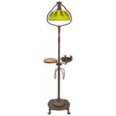 Antique Tiffany Studios "Smokers" Floor Lamp