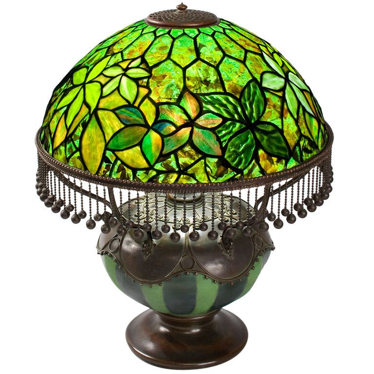 Tiffany Studios "Woodbine" Table Lamp at 1stDibs