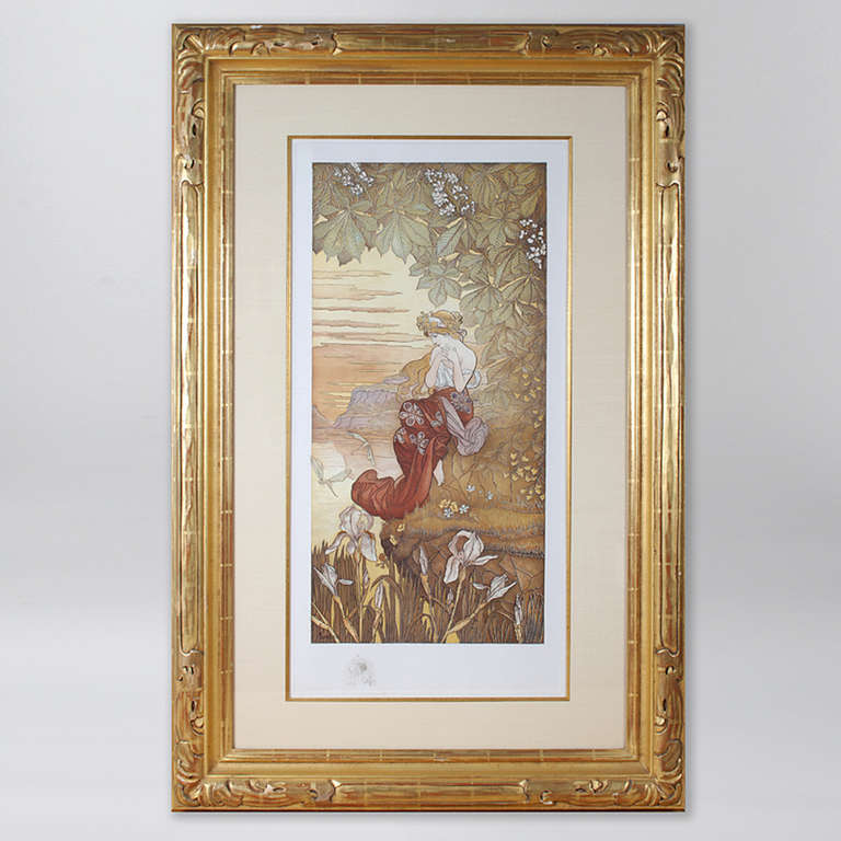 A French Art Nouveau lithograph by Hippolyte Lucas, titled 