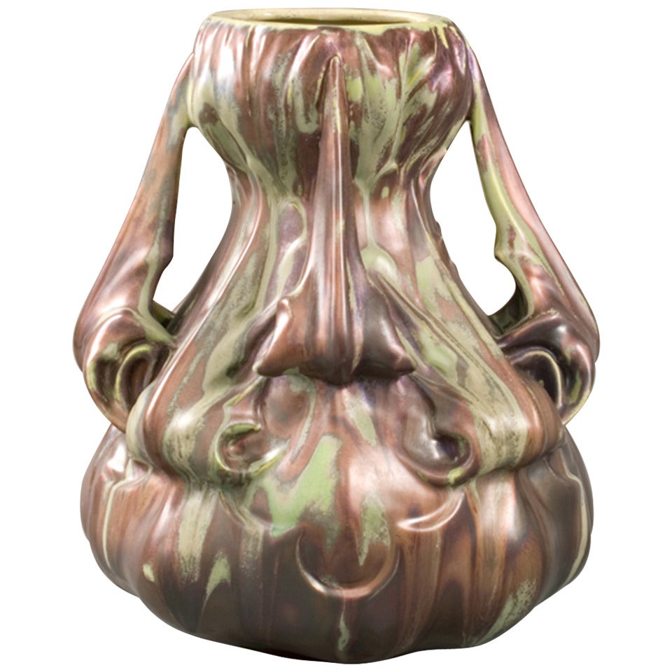 Bussière French Art Nouveau Ceramic Vase