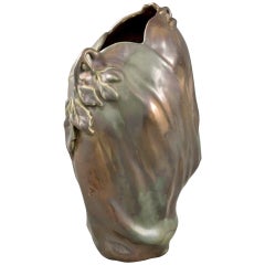 BussièRe French Art Nouveau Ceramic Vase
