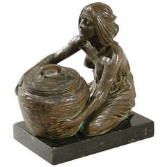 Gurschner French Art Nouveau Bronze Sculpture