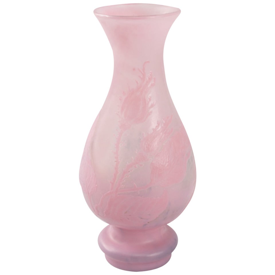Gallé French Art Nouveau Cameo Glass Vase