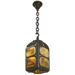 Tiffany Studios “Turtleback Tile” Hanging Lantern