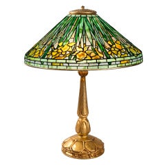 Tiffany Studios "Daffodil" lampe de table en verre plombé