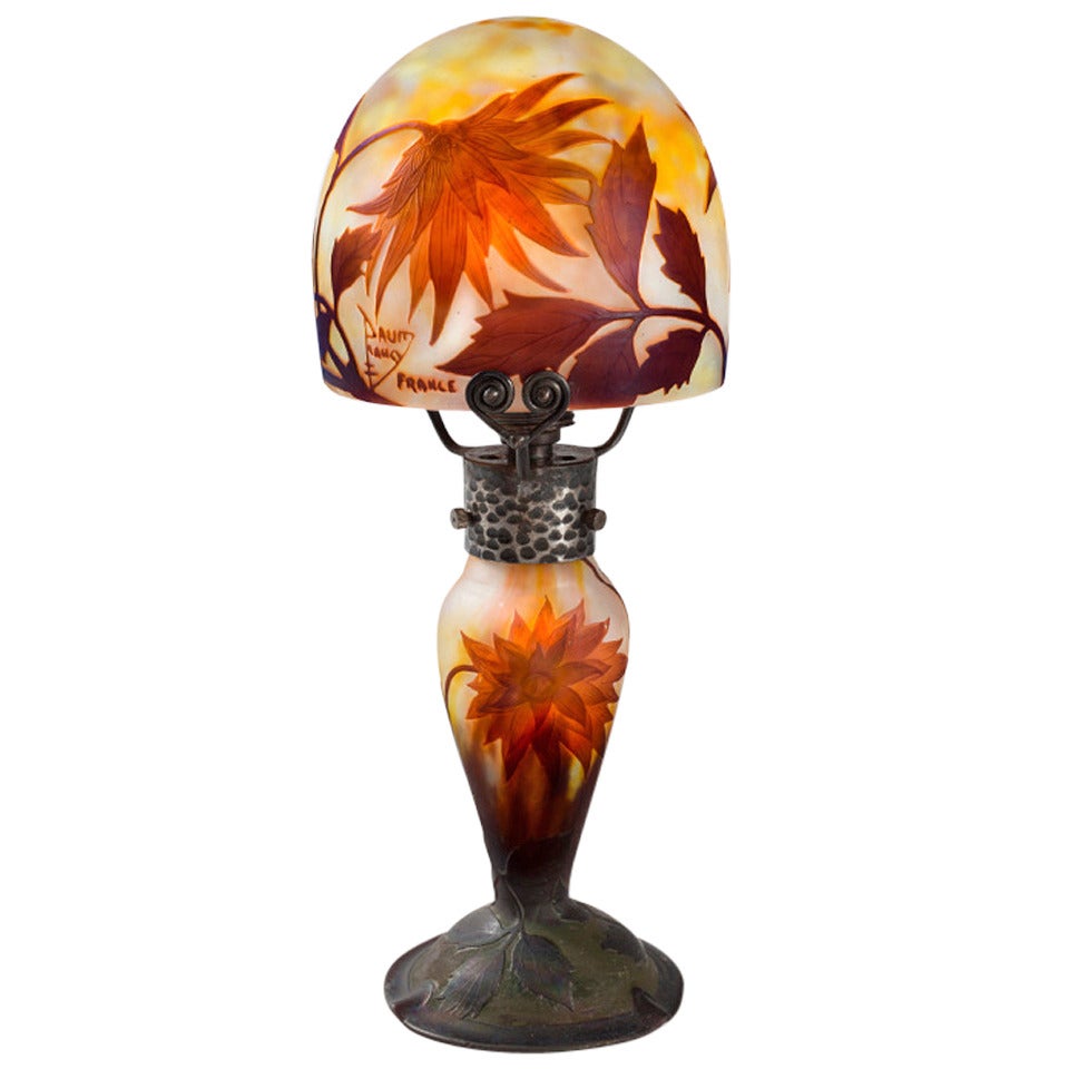 Daum French Art Nouveau Boudoir Lamp