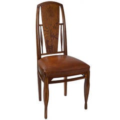 French Art Nouveau Side Chair by Louis Majorelle