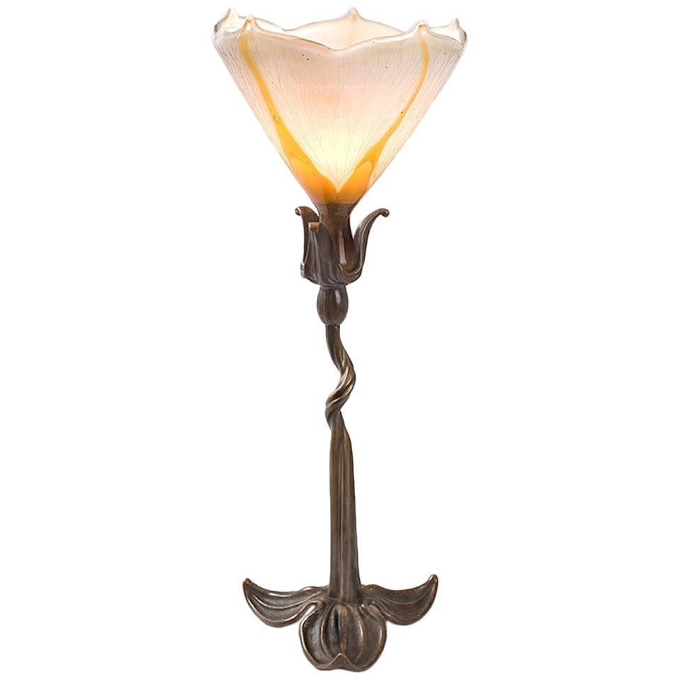 Emile Gallé French Art Nouveau Table Lamp