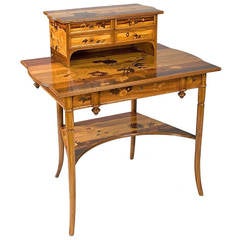 Emile Gallé French Art Nouveau Desk