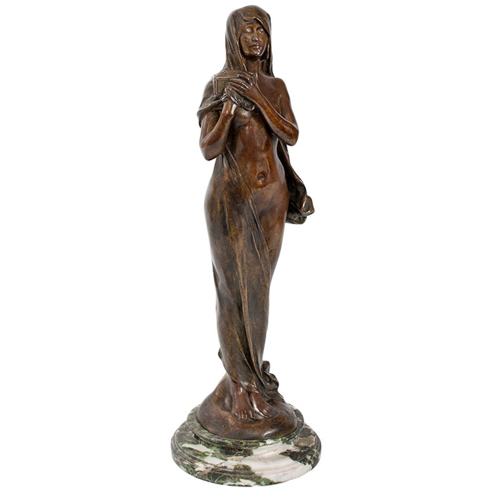 Maurice Bouval French Art Nouveau Bronze Sculpture
