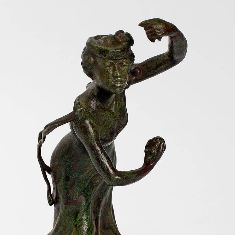 Rupert Carabin Bronze Figural Castanets Dancer at 1stDibs