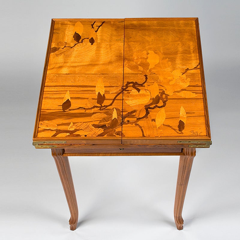20th Century Emile Gallé French Art Nouveau Games Table