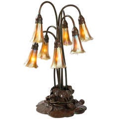 Tiffany Studios New York "Seven-Light Lily" Table Lamp