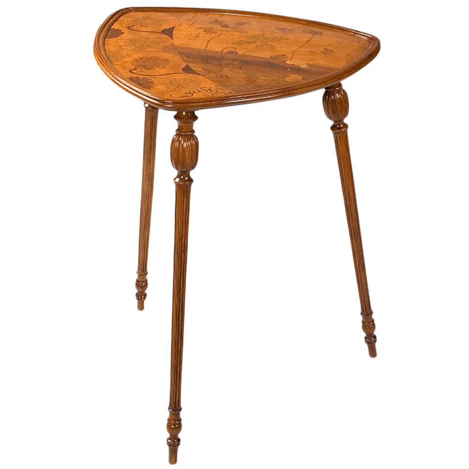 Emile Gallé French Art Nouveau Table