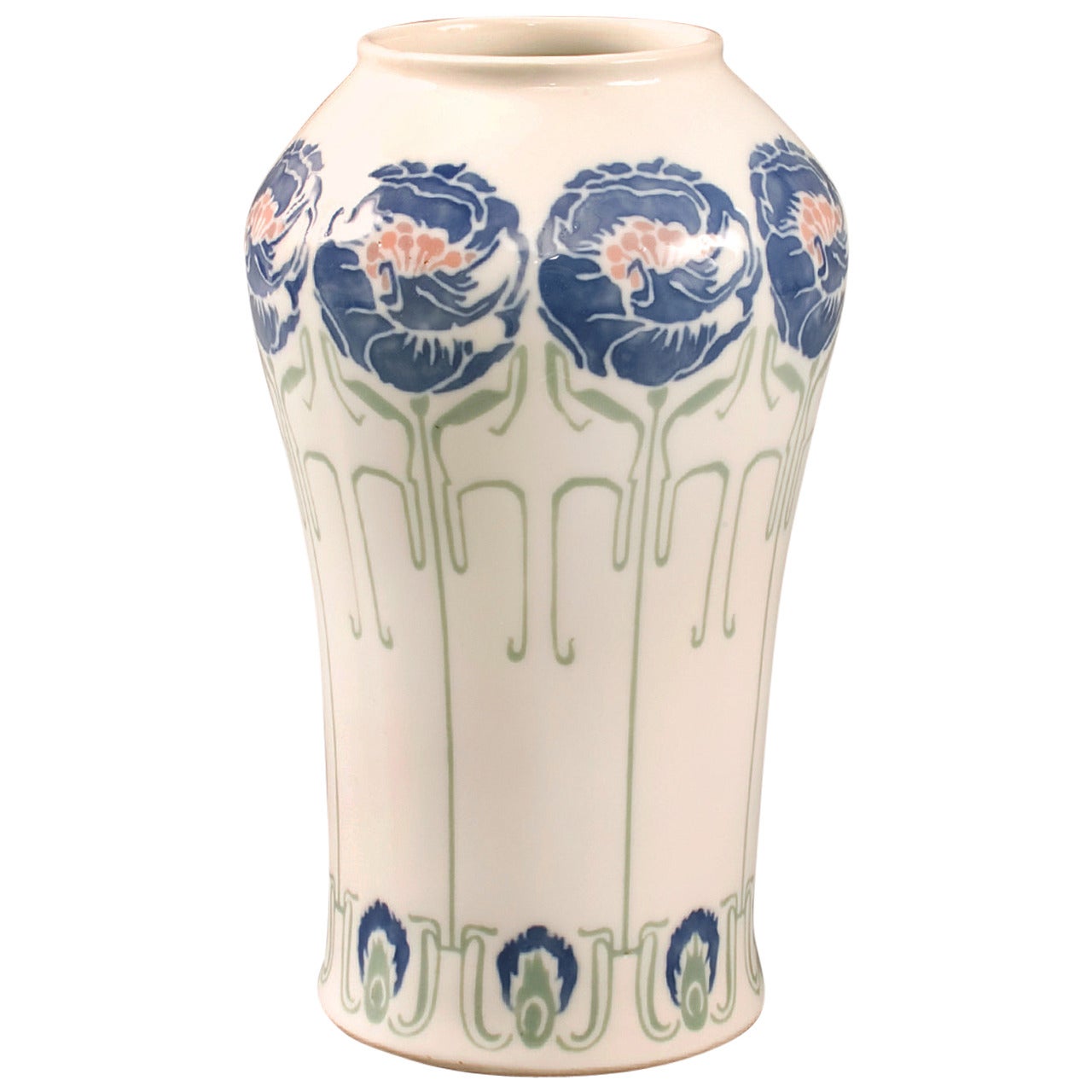 De Feure French Art Nouveau Ceramic Vase