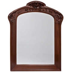 Majorelle French Art Nouveau Framed Mirror "Aux Clématites"