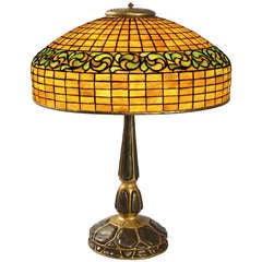 Tiffany Studios New York "Swirling  Leaf" Table Lamp