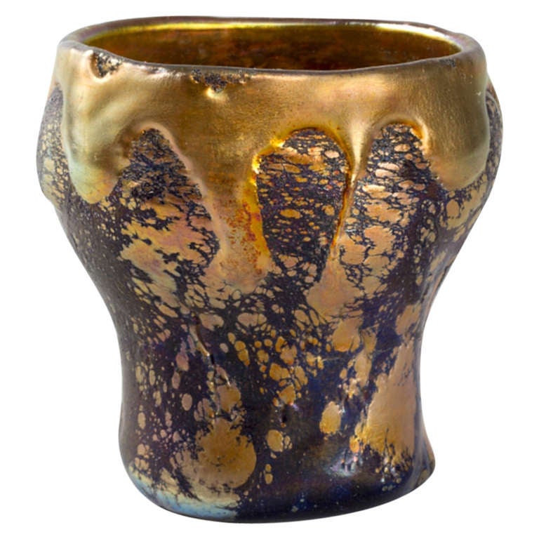 Tiffany Studios New York American "Lava" Vase For Sale at 1stdibs