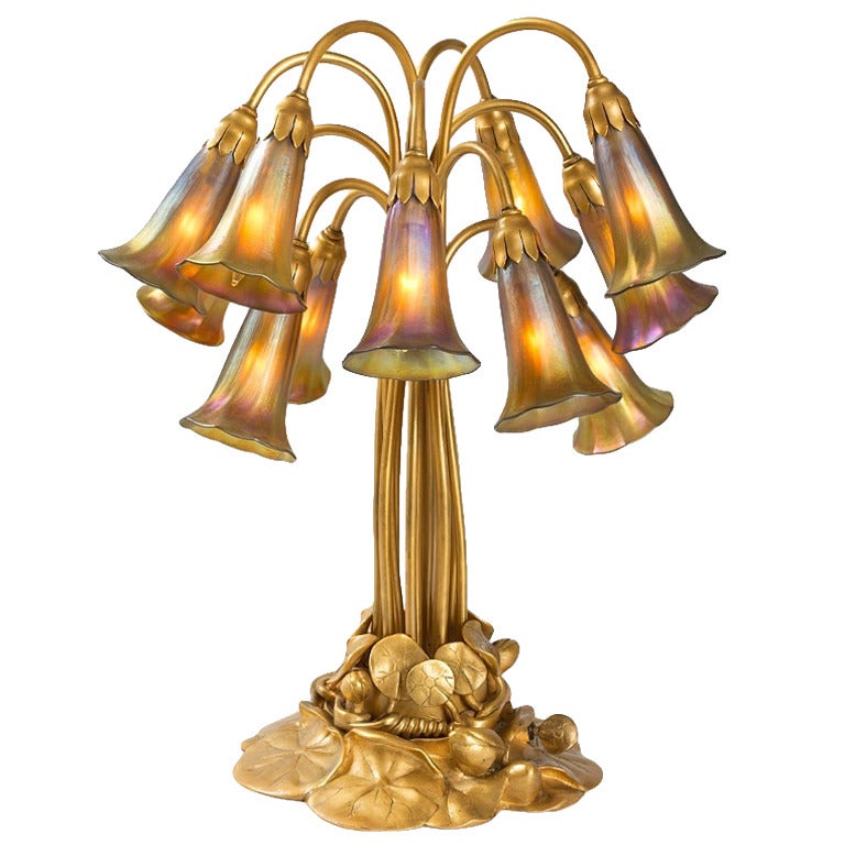 Tiffany Studios “Twelve-Light Lily” Table Lamp
