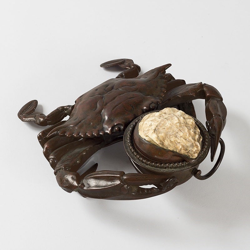 Art Nouveau Tiffany Studios Crab Inkwell