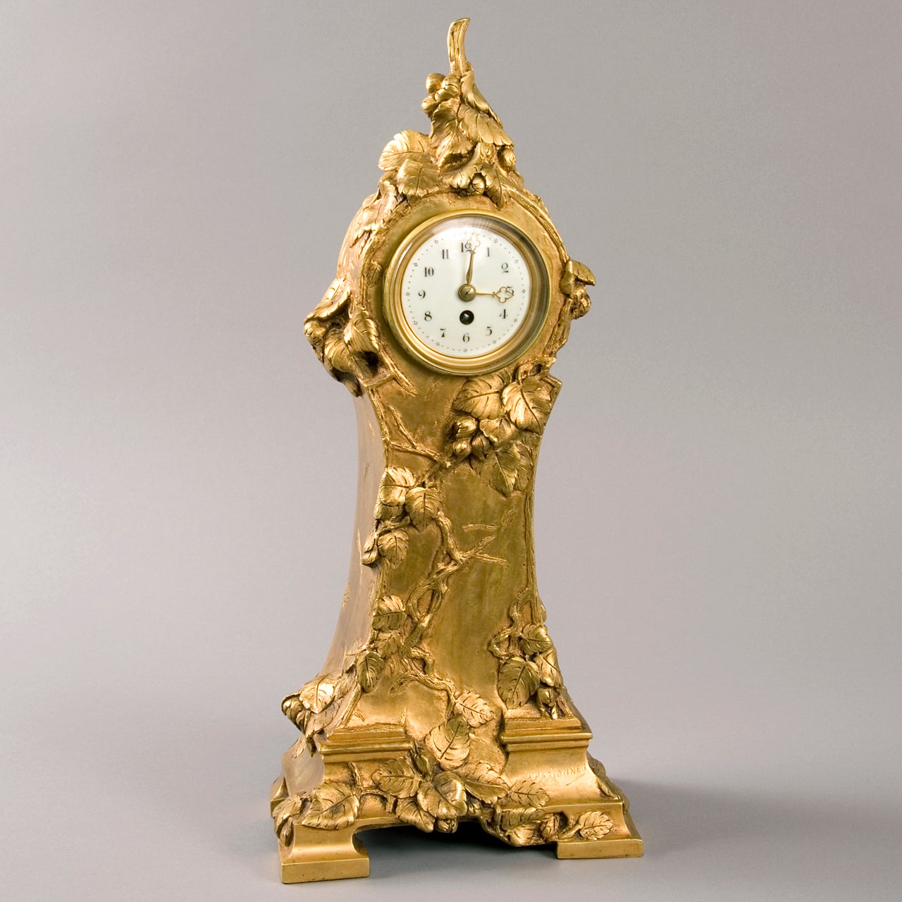 Marionnet French Art Nouveau Bronze Clock