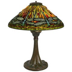 Tiffany Studios "Dragonfly" Leaded Glass Table Lamp