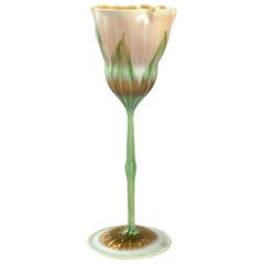 Tiffany Studios New York Favrile Glass Flower Form Vase